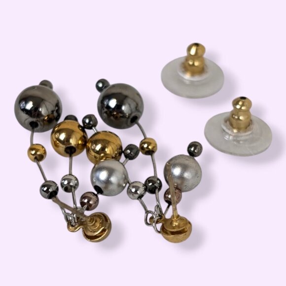 (2/$20) V. Dangling Ball Earrings (14K Posts) - Picture 6 of 7